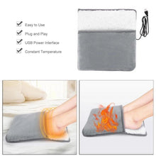 Load image into Gallery viewer, Super Soft Winter Warm Electric Foot Warmer Heater USB Plug-in Power Saving Warm Foot Cover Feet Heating Pads for Home Office