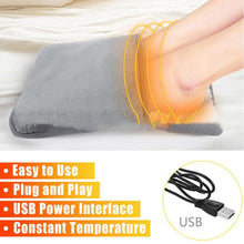 Load image into Gallery viewer, Super Soft Winter Warm Electric Foot Warmer Heater USB Plug-in Power Saving Warm Foot Cover Feet Heating Pads for Home Office