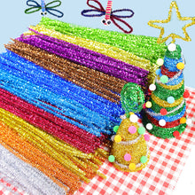 Load image into Gallery viewer, 100pcs Chenille Stem Pipe Kids DIY Creative Toys Chenille Sticks Cleaners Kindergarten Educational Handmade Material Plush Strips