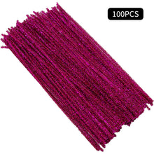 Load image into Gallery viewer, 100pcs Chenille Stem Pipe Kids DIY Creative Toys Chenille Sticks Cleaners Kindergarten Educational Handmade Material Plush Strips