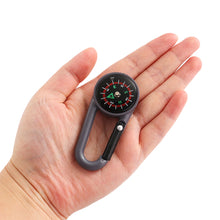 Load image into Gallery viewer, Mixed Colour Outdoor Camping Hiking Tactical Survival Mini Compass Carabiner Children's Toy Compass Small Gift