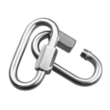 Load image into Gallery viewer, Stainless Steel Oval Quick Links D-Lock Carabiner Safety Snap Hook Climbing Buckle Climbing Gear Carabiner Quick Links M3.5/M4/M5/M6/M7/M8