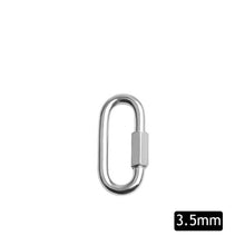 Load image into Gallery viewer, Stainless Steel Oval Quick Links D-Lock Carabiner Safety Snap Hook Climbing Buckle Climbing Gear Carabiner Quick Links M3.5/M4/M5/M6/M7/M8