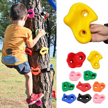 Load image into Gallery viewer, 10Pcs/Set Children Kids Rock Climbing Stones Toys Wall Holds Games Multi Size Children Wood Wall Climbing Stones Toys Child Playground Playset Games