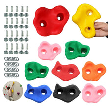Load image into Gallery viewer, 10Pcs/Set Children Kids Rock Climbing Stones Toys Wall Holds Games Multi Size Children Wood Wall Climbing Stones Toys Child Playground Playset Games