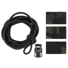 Load image into Gallery viewer, Outdoor Tactical Flag Bungee Elastic Fastener Strap Shock Cord Retention Molle Webbing Loop Cord Lock Secure Vest Attachment Fixed Strap