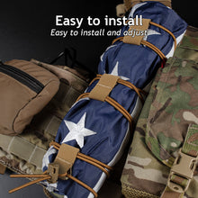 Load image into Gallery viewer, Outdoor Tactical Flag Bungee Elastic Fastener Strap Shock Cord Retention Molle Webbing Loop Cord Lock Secure Vest Attachment Fixed Strap