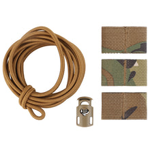 Load image into Gallery viewer, Outdoor Tactical Flag Bungee Elastic Fastener Strap Shock Cord Retention Molle Webbing Loop Cord Lock Secure Vest Attachment Fixed Strap