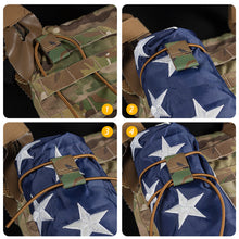 Load image into Gallery viewer, Outdoor Tactical Flag Bungee Elastic Fastener Strap Shock Cord Retention Molle Webbing Loop Cord Lock Secure Vest Attachment Fixed Strap