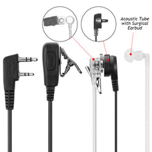 Load image into Gallery viewer, 2 Pin PTT MIC Walkie Talkie Headset Headphone Covert Acoustic Tube In-ear Earpiece For Kenwood TYT Baofeng UV-5R BF-888S CB Radio Accessories