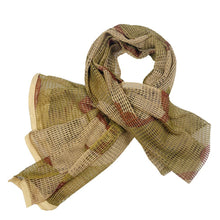 Load image into Gallery viewer, Hunting Tactical Scarf Mesh Net Scarves Military Camo Camouflage Scarfs Outdoor Sport Sniper Face Veil Wargame Camping Cycling