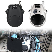 Load image into Gallery viewer, Motorcycle Helmet Telescopic Wire Rope Password Lock Steel Cable Code Lock Suitcase Black Car Sled Helmet Password Lock