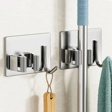 Load image into Gallery viewer, Multi-purpose Hooks Adhesive Wall Hanging Mop Rack Broom Hanger Hook Kitchen Bathroom Organization Home Organizer Accessories
