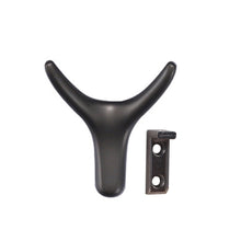 Load image into Gallery viewer, Ox Horn Hook Aluminum Alloy Wall Mounted Hooks Dual Coat Bag Hanger Door Back Kitchen Wardrobe Hooks Bathroom Rack