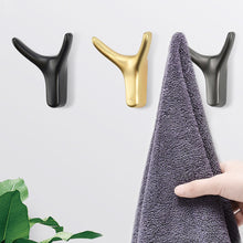 Load image into Gallery viewer, Ox Horn Hook Aluminum Alloy Wall Mounted Hooks Dual Coat Bag Hanger Door Back Kitchen Wardrobe Hooks Bathroom Rack