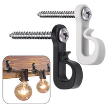 Load image into Gallery viewer, 20sets Light String Hooks Light Strip Clips with Screws Outdoor Cable Wire Organizer Garden Plants Basket Hanging Clip Wind Chimes Hanger