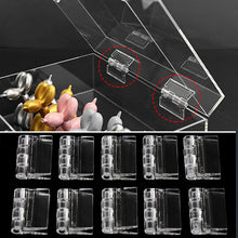 Load image into Gallery viewer, 10pcs Transparent Plastic Folding Hinges Durable Clear Acrylic Hinge Tools DIY Cabinet Hardware Furniture Cabinet Door Hinges
