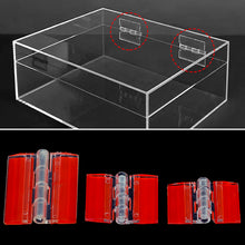 Load image into Gallery viewer, 10pcs Self-adhesive Transparent Plastic Folding Hinges Durable Clear Acrylic Hinge Tools DIY Cabinet Hardware Furniture Cabinet Door Hinges