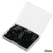 Load image into Gallery viewer, 50pcs/box Hinges+200 Screws Iron Golden Black Bronze 4 Holes 18*16mm Mini Rounded Hinge DIY Box Gifts Furniture Hardware