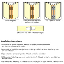 Load image into Gallery viewer, 2pcs/set Stainless Steel Hidden Conceal Hinge with Screws Invisible Cross Door Worktop Hinges for Folding Windows Furniture