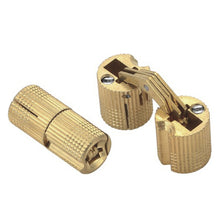 Load image into Gallery viewer, 8/10/12/14/16mm Copper Barrel Hinges Cylindrical Hidden Cabinet Concealed Hinge Invisible Brass Hinges Wood Box Furniture Hardware