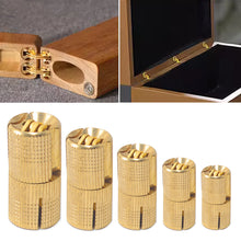 Load image into Gallery viewer, 8/10/12/14/16mm Copper Barrel Hinges Cylindrical Hidden Cabinet Concealed Hinge Invisible Brass Hinges Wood Box Furniture Hardware