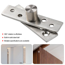 Load image into Gallery viewer, 360° Rotation Heavy Duty Door Pivot Hinge Stainless Steel Concealed Revolving Door Hinge Funiture Hardware