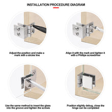 Load image into Gallery viewer, 0/90/180 Degree Glass Clip Hinge Home Glass Installation Clamp Hinge Zinc Alloy Wine Cabinet Showcase Hinge Bathroom Furniture Hardware