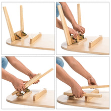 Load image into Gallery viewer, Iron Folding Support Frame Self-Locking Hinge Table Leg Fittings Gussets for Folding Legs 90 Degree Folding Hinge Hardware Tool