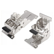 Load image into Gallery viewer, Iron Folding Support Frame Self-Locking Hinge Table Leg Fittings Gussets for Folding Legs 180 Degree Folding Hinge Hardware Tool