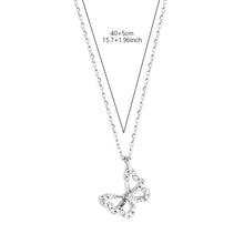 Load image into Gallery viewer, Hollow Butterfly Sparkling Pendant Necklace Fashionable Versatile Alloy Collar Chain Necklace Women Jewelry