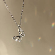 Load image into Gallery viewer, Hollow Butterfly Sparkling Pendant Necklace Fashionable Versatile Alloy Collar Chain Necklace Women Jewelry