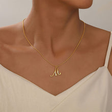 Load image into Gallery viewer, Minimalist Creative Letter Pendant Necklace Fashionable Alloy Letter Necklace Women Collarbone Chain Jewelry