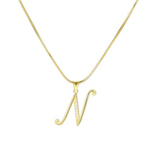 Load image into Gallery viewer, Minimalist Creative Letter Pendant Necklace Fashionable Alloy Letter Necklace Women Collarbone Chain Jewelry