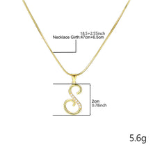 Load image into Gallery viewer, Minimalist Creative Letter Pendant Necklace Fashionable Alloy Letter Necklace Women Collarbone Chain Jewelry