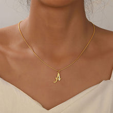 Load image into Gallery viewer, Minimalist Creative Letter Pendant Necklace Fashionable Alloy Letter Necklace Women Collarbone Chain Jewelry