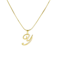 Load image into Gallery viewer, Minimalist Creative Letter Pendant Necklace Fashionable Alloy Letter Necklace Women Collarbone Chain Jewelry