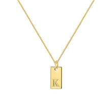 Load image into Gallery viewer, Creative Letter Block Pendant Necklace Fashionable Simple Alloy Letter Necklace Clavicle Chain Women Jewelry Accessory