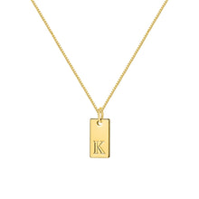 Load image into Gallery viewer, Creative Letter Block Pendant Necklace Fashionable Simple Alloy Letter Necklace Clavicle Chain Women Jewelry Accessory