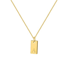 Load image into Gallery viewer, Creative Letter Block Pendant Necklace Fashionable Simple Alloy Letter Necklace Clavicle Chain Women Jewelry Accessory