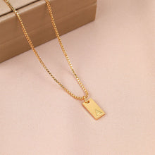 Load image into Gallery viewer, Creative Letter Block Pendant Necklace Fashionable Simple Alloy Letter Necklace Clavicle Chain Women Jewelry Accessory