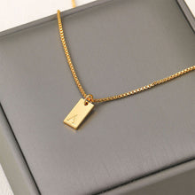 Load image into Gallery viewer, Creative Letter Block Pendant Necklace Fashionable Simple Alloy Letter Necklace Clavicle Chain Women Jewelry Accessory