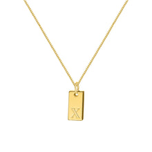 Load image into Gallery viewer, Creative Letter Block Pendant Necklace Fashionable Simple Alloy Letter Necklace Clavicle Chain Women Jewelry Accessory