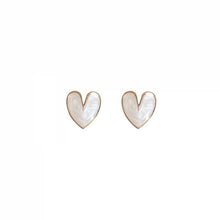 Load image into Gallery viewer, Simple Retro Heart-shaped Earrings Fashionable Niche Alloy Dripping Oil Earrings Ear Studs Women Ear Jewelry