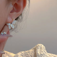 Load image into Gallery viewer, White Glazed Butterfly Earrings Exquisite Fashionable Alloy Earrings Ear Studs Women Ear Jewelry Accessories
