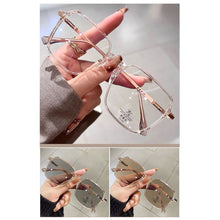 Load image into Gallery viewer, Fashion Square Glasses Frame Color Changing Anti Blue Light Glasses Lightweight Outdoor Sunglasses For Women