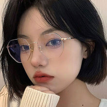 Load image into Gallery viewer, Retro Versatile Irregular Small Frame Glasses Anti Blue Light Metal Frame Transparent Glasses for Women