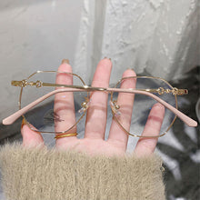 Load image into Gallery viewer, Retro Versatile Irregular Small Frame Glasses Anti Blue Light Metal Frame Transparent Glasses for Women