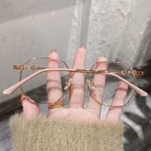 Load image into Gallery viewer, Retro Versatile Irregular Small Frame Glasses Anti Blue Light Metal Frame Transparent Glasses for Women