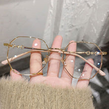 Load image into Gallery viewer, Retro Versatile Irregular Small Frame Glasses Anti Blue Light Metal Frame Transparent Glasses for Women